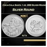 Coca-Cola Santa 1 oz .999 Silver Round Round