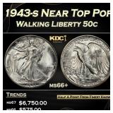 1943-s Walking Liberty Half Dollar Near Top Pop 50