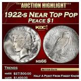 1922-s Peace Dollar Near Top Pop $1 ms66 SEGS