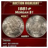 1881-p Morgan Dollar $1 ms66+ SEGS