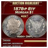 1878-p 8tf Morgan Dollar $1 ms64+ DMPL SEGS