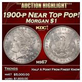 1900-p Morgan Dollar Near Top Pop! $1 ms67 SEGS