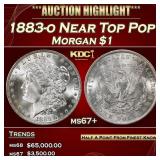 1883-o Morgan Dollar Near Top Pop $1 ms67+ SEGS