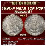 1890-p Morgan Dollar Near Top Pop! $1 ms66 SEGS