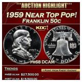 1959 Proof Franklin Half Dollar Near Top Pop! 50c