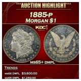 1885-p Morgan Dollar $1 ms65+ dmpl SEGS