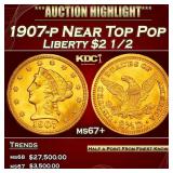 1907-p Gold Liberty Quarter Eagle Near Top Pop $2
