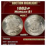 1882-p Morgan Dollar $1 ms66+ SEGS