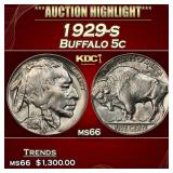 1929-s Buffalo Nickel 5c ms66 SEGS