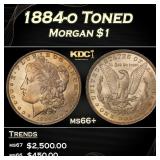 1884-o Morgan Dollar Toned $1 ms66+ SEGS