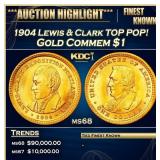 1904 Lewis & Clark Gold Commem Dollar TOP POP! 1 m