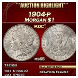 1904-p Morgan Dollar $1 ms65 SEGS