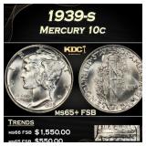 1939-s Mercury Dime 10c ms65+ FSB SEGS