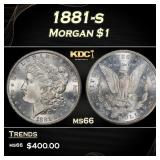 1881-s Morgan Dollar $1 Grades ms66