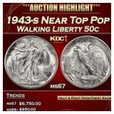1943-s Walking Liberty Half Dollar Near Top Pop 50