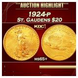1924-p Gold St. Gaudens Double Eagle $20 ms65+ SEG