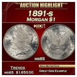 1891-s Morgan Dollar $1 ms65 SEGS