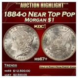1884-o Morgan Dollar Near Top Pop $1 ms67+ SEGS