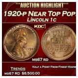 1920-p Lincoln Cent Near Top Pop! 1c ms67 rd SEGS