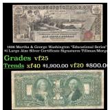 1896 $1 large size Silver Certificate Martha & Geo