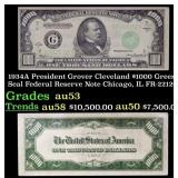 1934A $1000 Green Seal Federal Reserve Note Presid