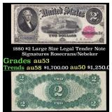 1880 $2 Large Size Legal Tender Note Grades Select