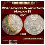 CACG 1884-o Morgan Dollar Monster Rainbow Toned  $