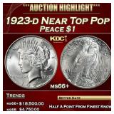 1923-d Peace Dollar Near Top Pop $1 ms66+ SEGS