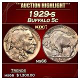 1929-s Buffalo Nickel 5c ms66 SEGS