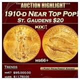 1910-d Gold St. Gaudens Double Eagle Near Top Pop!