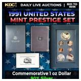 1991 United States Mint Prestige Proof Set 6 Coins