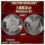 1883-o Morgan Dollar $1 ms67 SEGS