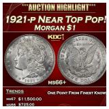 1921-p Morgan Dollar Near Top Pop! $1 ms66+ SEGS