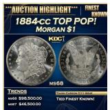 1884-cc Morgan Dollar TOP POP! $1 ms68 SEGS