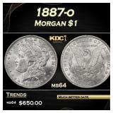 1887-o Morgan Dollar $1 Grades ms64