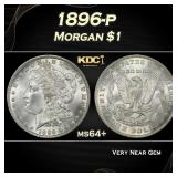 1896-p Morgan Dollar $1 Grades ms64+