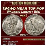 1944-d Walking Liberty Half Dollar Near Top Pop 50