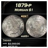 1879-p Morgan Dollar $1 ms65+ SEGS