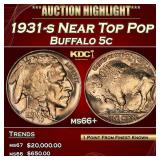 1931-s Buffalo Nickel Near Top Pop 5c ms66+ SEGS
