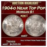 1904-o Morgan Dollar Near Top Pop! $1 ms67 SEGS