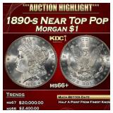 1890-s Morgan Dollar Near Top Pop $1 ms66+ SEGS