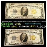 1934A $10 Silver Certificate North Africa WWII Eme