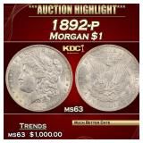 1892-p Morgan Dollar $1 ms63 USCG