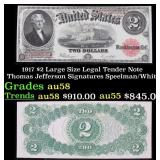 1917 $2 Large Size Legal Tender Note Thomas Jeffer
