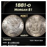 1881-o Morgan Dollar $1 Grades ms64+