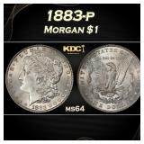 1883-p Morgan Dollar $1 Grades ms64