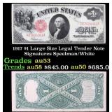 1917 $1 Large Size Legal Tender Note Grades Select
