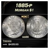 1885-p Morgan Dollar $1 Grades ms66