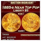 1885-s Gold Liberty Half Eagle Near Top Pop $5 ms6