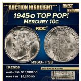 1945-d Mercury Dime TOP POP! 10c ms68+ FSB SEGS